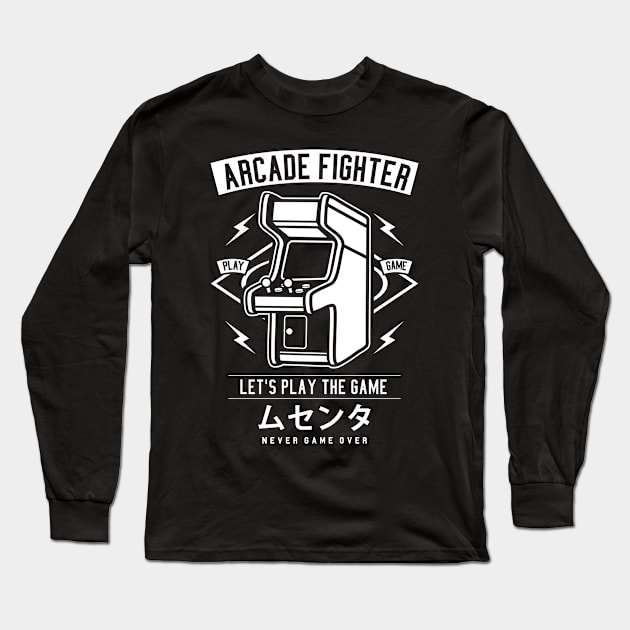 Arcade Fighter Long Sleeve T-Shirt by drewbacca